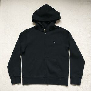 Polo Ralph Lauren Sweatshirt Hoodie Boys M 10-12 Black Pocket Pony Sporty